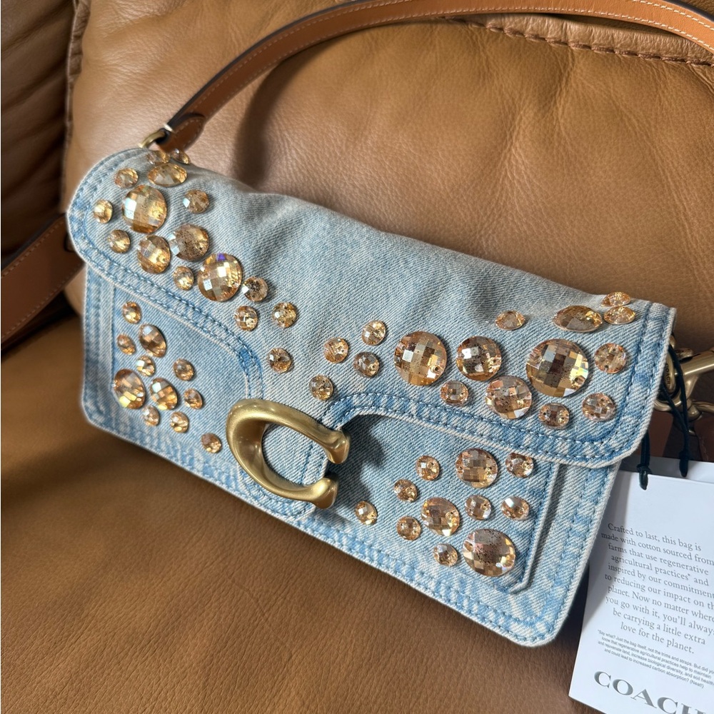 NWT Coach Crystal Denim Tabby 26 - Picture 4 of 16